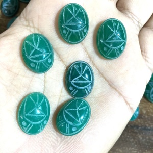 Certificado Natural verde ónix escarabajo IGI 15x20 MM cuarzo ovalado 20mm 8mm cuentas sueltas para fabricación de joyas precio al por mayor de fábrica - Product Image 3