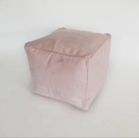 Pouf cube en cuir imperméable fait main, multicolore, style marocain, coussin de sol, repose-pieds moderne, extra doux, pour salon