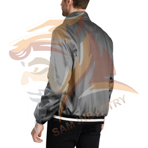 Veste en satin de qualité professionnelle pour l'hiver, col rabattu, logo personnalisé sur le devant, style streetwear, veste en satin décontractée et tendance - Product Image 2