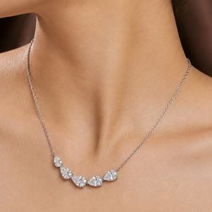 Classic Pear Cut Diamond <b>Necklace</b> 925 Sterling <b>Silver</b> Bridal Moissanite Jewelry for Anniversary <b>Necklace</b> - Product Image 1