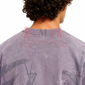 Camiseta de Estilo Relajado con Hombros Caídos y Efecto Desgastado por el Sol, en Algodón Transpirable para Looks Casuales y Urbanos - Product Image 6