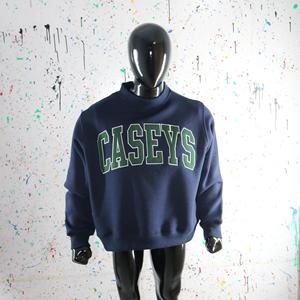 Sudadera CASEYS con cuello simulado, 450 GSM, bordado de aplique con nombre personalizado, corte holgado, 100% algodón, felpa francesa. - Product Image 1