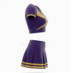 ชุดเครื่องแต่งกายเชียร์ลีดเดอร์สมัยใหม่ พร้อมตัวเลือกแขนเสื้อ ทรงกระชับ ผ้าเนื้อยืดหยุ่น เหมาะสำหรับการเคลื่อนไหวอย่างแอคทีฟ - Product Image 4