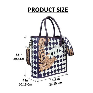Bolso tote a cuadros morado y blanco estilo occidental, de gran venta, con nuevo diseño de cartas de póker, bolso de hombro cruzado para la noche, para damas. - Product Image 2