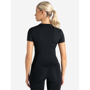 เสื้อยืดผู้หญิงมาใหม่ พิมพ์โลโก้ได้ตามต้องการ ดีไซน์ทันสมัย ระบายอากาศได้ดี เสื้อยืดแขนสั้นผ้าฝ้ายสำหรับผู้หญิง - Product Image 6