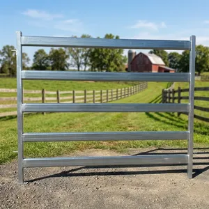 Heavy Duty Galvanized Steel Livestock <b>Fence</b> Panel for Secure Farm Animal Enclosure Paddock Ranch Stable Yard and Outdoor Use - Product Image 1