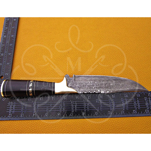 Couteau multifonction à lame fixe en acier Damas carbone fait main, manche en bois, design moderne, garantie 3 ans pour le bushcrafting - Product Image 5