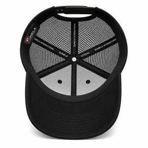 Gorra de béisbol negra de 5 paneles con malla trasera, logotipo personalizado, snapback, transpirable, unisex, deportiva, para exteriores, tipo trucker, con letras Y2K, ajustable - Product Image 5