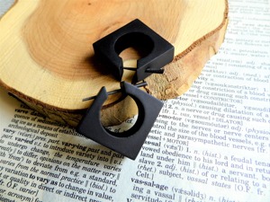 Boucles d'oreilles en bois, fabrication directe usine, finition solide, vente en gros personnalisée - Product Image 4