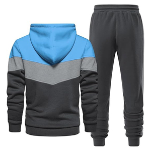 Men Cotton Tracksuit Outfit <b>Set</b> Hooded Sweatshirt Jogger Pants Casual Gym Daily Fashion Wear Style - Product Image 4