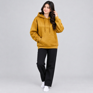 Sweat-shirt à capuche pour femme, coupe décontractée, manches longues, en mélange de coton doux au toucher, vêtement personnalisé - Product Image 6