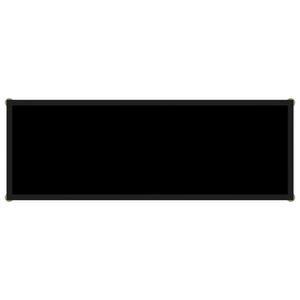 Mesa Consola de Vidrio Templado Negro y Acero con Recubrimiento en Polvo - Product Image 4