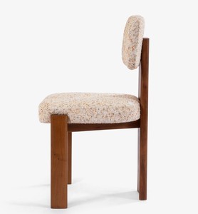 Modern Solid Wood <b>Dining</b> <b>Chair</b> Upholstered Fabric Seat and Cushioned Back Midcentury Design for Home <b>Dining</b> Use - Product Image 3