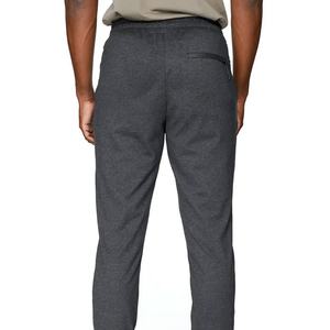 Pantalon de jogging décontracté pour homme, taille élastique, cordon de serrage, poches latérales, mélange de coton mi-lourd, gris, pour l'automne - Product Image 5