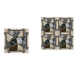 Vente en gros Carreaux de sol en céramique émaillée mosaïque marron 40x40cm, finition brillante/mate, style classique, usage extérieur 5mm - Product Image 1