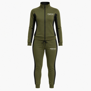 Ensemble de survêtement en coton épais deux pièces pour femme, pull à capuche oversize et pantalon de jogging uni, respirant - Product Image 4
