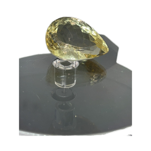 พลอยซิทรินสีทองธรรมชาติ รูปทรงลูกแพร์เจียระไน ขนาด 26x18 มม. น้ำหนัก 36.76 กะรัต สำหรับทำเครื่องประดับ - Product Image 2