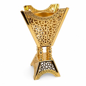 Modern Design Metal <b>Bakhoor</b> Burner Gold Branch Stand Luxury Arabic Mabkhara Stainless Steel <b>Oud</b> Censer For Ramadan Gift Decor - Product Image 3