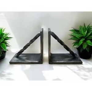 Home <b>Decor</b> Metal Bookends Strong <b>Book</b> Holder Non Slip <b>Book</b> Stopper Living Room Desk Shelf Organizer - Product Image 6