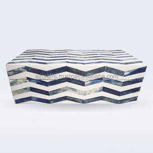 Handmade Luxurious Geometric Bone Inlay Wood and MDF Jewelry <b>Boxes</b> Square Storage and Gift Pouch Simply Elegant - Product Image 2