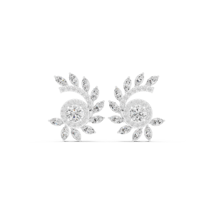 GRA Certificate 925 Sterling <b>Silver</b> VVS Diamond Iced Out Stud Earrings - Product Image 1