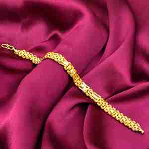 สร้อยข้อมือผู้ชายแบบกล่องชุบทองไมโคร 14K18K24K พร้อมตัวล็อคแบบ S-Hook เครื่องประดับแฟชั่นสุดหรู ขายส่ง - Product Image 1