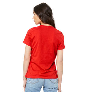 T-shirt à col rond pour femme en coton doux, confortable, décontracté, pour l'été, vêtements de tous les jours - Product Image 2