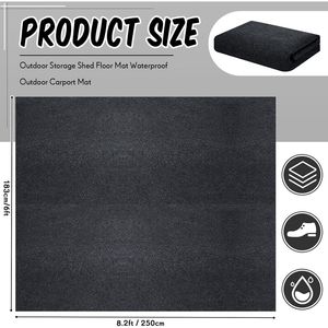 Moisture <b>Mat</b> Outdoor Storage Shed Floor <b>Mat</b> <b>Waterproof</b> Carport <b>Mat</b> Thickened Soft Patio Furniture Pad Washable Non-Slip Backing - Product Image 2