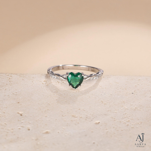 Anillo de Compromiso AARVA JEWELS con Corte de Corazón, Chapado en Oro, Plata 925, Engaste de Garras, Certificado por Terceros, Estilo Clásico, Anillo de Eternidad - Product Image 2
