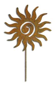 Grand piquet de jardin rustique en métal, motif floral superposé en fer, pour l'aménagement paysager extérieur et la décoration de ferme - Product Image 6