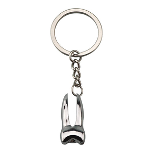 Llaveros Promocionales con Forma de Dientes de MARI INSTRUMENTS, Llaveros de Acero Inoxidable con Acabado Espejo para Clínicas Dentales - Product Image 1