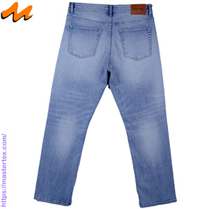 Jean en denim épais pour homme MASTER TEXTILE, coupe droite classique, extensible, délavé moyen, respirant, écologique, cinq poches, boutons - Product Image 2