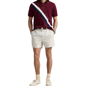 Nouvelle chemise classique en maille de coton tricotée pour homme, couleur personnalisée, anniversaire, OEM, marque privée, grand logo brodé, manches courtes - Product Image 6