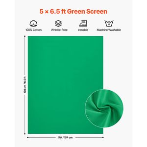 Supporto per Sfondo Fotografico Portatile Regolabile 5 x 6,5 ft, Kit Resistente con 3 Barre Trasversali, Accessorio per Studio Fotografico - Product Image 5