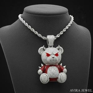 Pendentif Étoile Moissanite Luxe Iced Out en Argent Sterling 925 Massif Plaqué Or, Breloque Hip Hop pour Hommes et Femmes avec Certificat GRA - Product Image 1