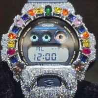Montre de luxe pour homme G SHO Quartz ETA automatique mécanique VVS Moissanite numérique style affaires Hip Hop Iced 40mm Métal 3Bar Starspire