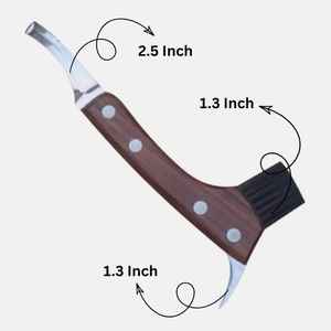 Couteau à sabots en acier Damas de qualité supérieure IRON, outil de fermeur pour le taillage des sabots, lame artisanale, outils vétérinaires, marque privée OEM - Product Image 5