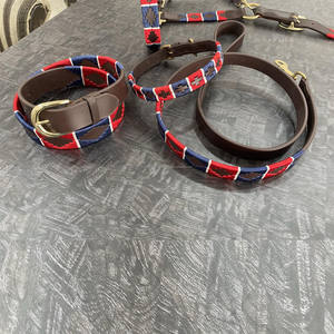 Polo de cuero indio cosido a mano tradicional de la mejor calidad, cuello de caballo con cuello Halter para perro, correas, conjunto de cinturón de Polo Unisex de alta calidad - Product Image 4