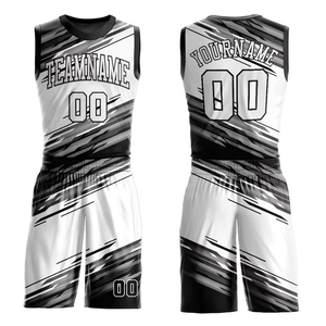 Custom Basketball Uniform Set Sublimation Jersey <b>Shorts</b> Brush Stroke Design Breathable Quick Dry Mesh Sports Kit - Product Image 1