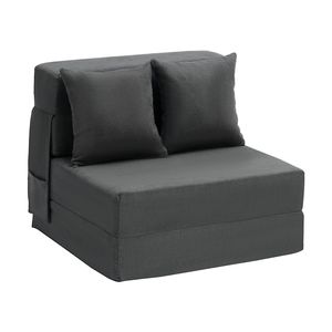 25D High Density Memory Foam Folding Sofa Bed 3-in-1 Convertible <b>Sleeper</b> <b>Chair</b> Washable Cover Dark Grey Single for Living Room - Product Image 1