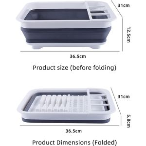 Escurridor de Platos Plegable y Portátil, Organizador de Vajilla, Ahorro de Espacio, Almacenamiento de Cocina para Autocaravanas y Remolques de Viaje - Product Image 2
