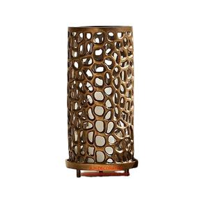 Eco Friendly New Cylinder <b>Candles</b> Stand Black & Bronzed Metal Handmade <b>Candle</b> Holder With Footed Base - Product Image 1