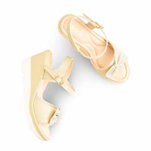 Sandalia con tacón formal dorado PU0479 - Product Image 1