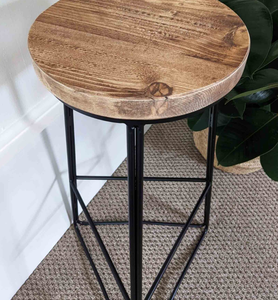 Tabouret de bar en bois massif de style moderne pour la maison, le bar, le salon, le café, la cuisine, le restaurant, le pub, le club, l'hôtel, la salle à manger ou la chambre. - Product Image 5