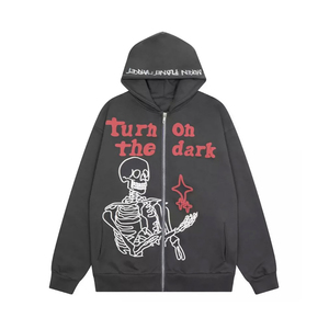 Sudadera con Capucha Premium para Hombre, Estampado Puff, Felpa Suave, Estilo Casual, Talla Grande, Fabricación OEM con Logotipo Personalizado - Product Image 5