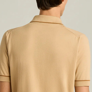 Men Tee Shirt For Summer / Outdoor Wear With Customizable Logo Button Closure Front With Turn <b>Down</b> Collar Designing Casual Wear - Product Image 5