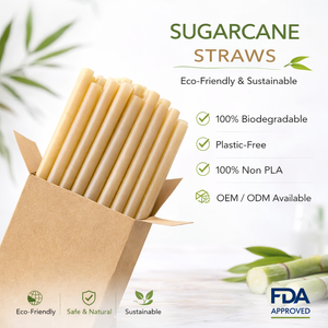 Proveedor de Fábrica de Pajitas Ecológicas Biodegradables, Fabricación de Pajitas de Bagazo de Caña de Azúcar para Té con Leche y Jugos - Product Image 1