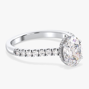 Bague solitaire REYES de qualité supérieure, diamant ovale de 2,1 carats cultivé en laboratoire, en or massif 14 carats, cadeau de mariage ou de fiançailles pour femme - Product Image 2