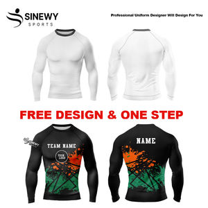 Rashguards de MMA Unisex al Por Mayor Más Vendidos, Hechos con Spandex/Nylon de Secado Rápido y Manga Larga a un Precio Razonable - Product Image 6