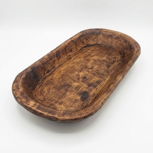 En gros, Bol à pâte rustique en bois pour la fabrication de bougies, Plateau en bois sculpté à la main style ferme, Centre de table pour la décoration intérieure, Fournitures en gros - Product Image 2